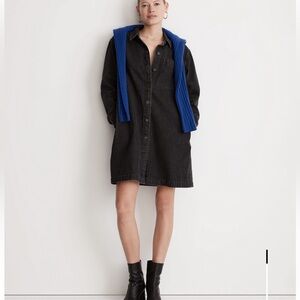 Oversized Denim Shirtdress in Lunar Wash